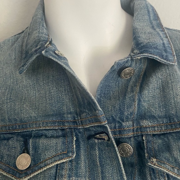 Rag & Bone denim/ leather sleeve jacket size s - Picture 12 of 16